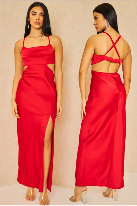 Robe de cocktail rouge pas cher