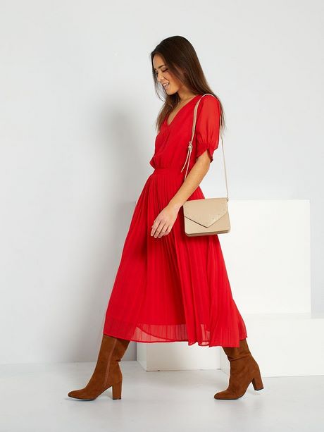 Robe midi rouge