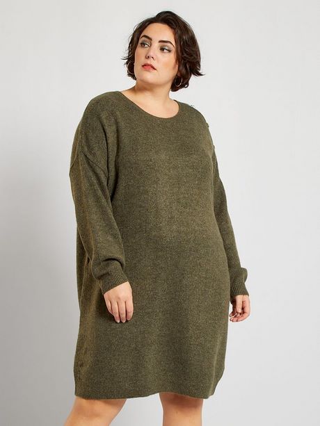 Robe pull laine grande taille