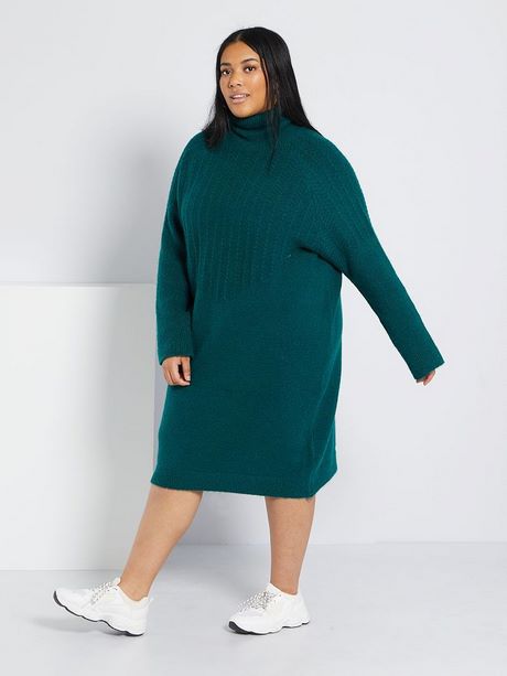 Robe pull laine grande taille
