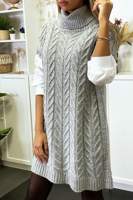 Robe pull laine torsade