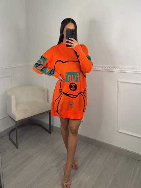 Robe pull orange