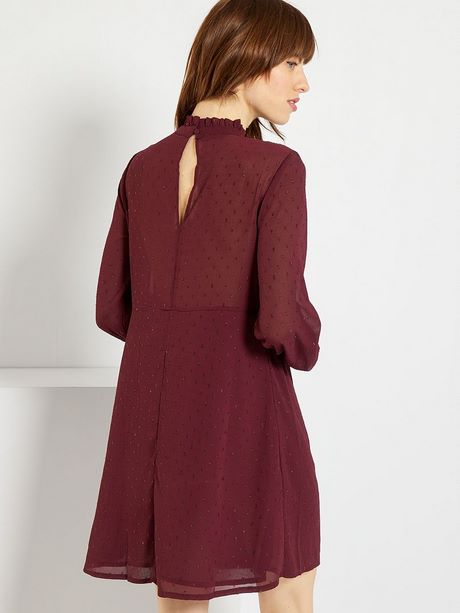 Robe rouge bordeaux courte