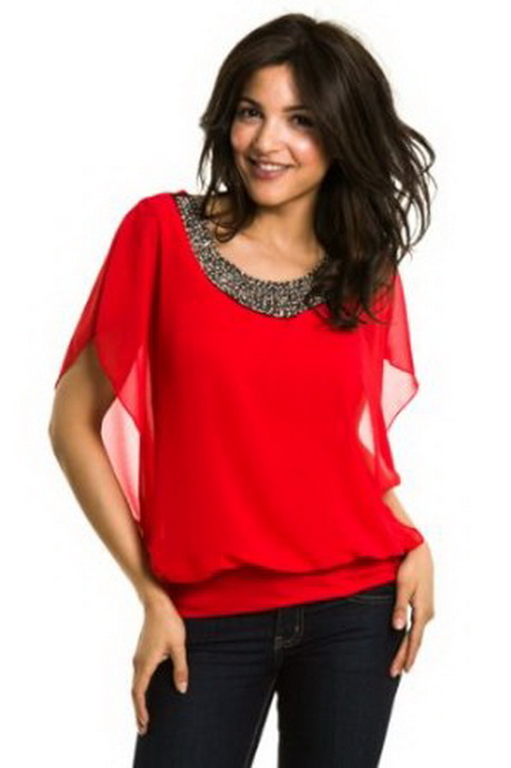 Blouse rouge femme