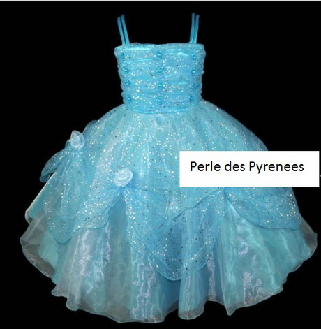 Robe ceremonie fille bleu