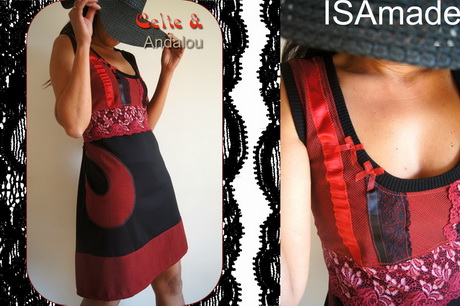 Tunique rouge et noire