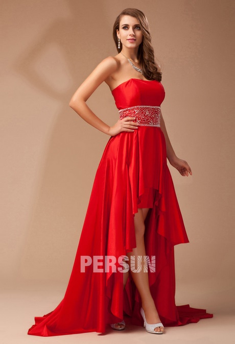 Robe bal de promo rouge