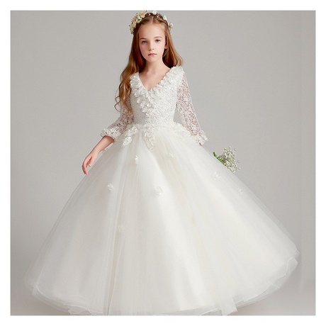 Robe blanche de ceremonie fille