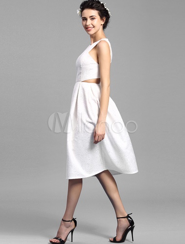 Robe blanche midi