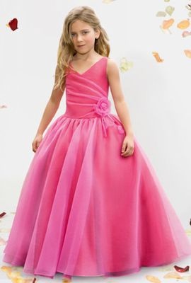 Robe ceremonie enfant rose