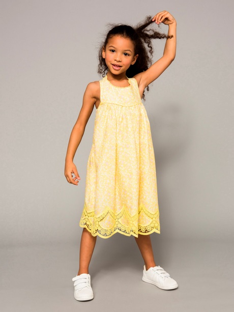 Robe ceremonie fille jaune