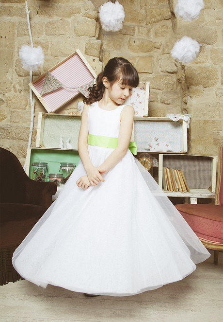 Robe ceremonie fille verte