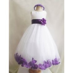 Robe ceremonie fille violette