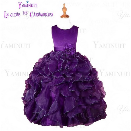 Robe ceremonie fille violette