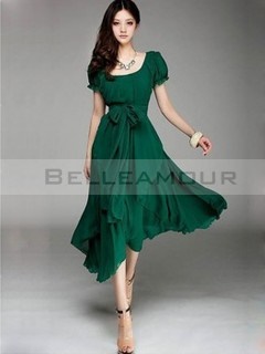 Robe cocktail verte pour mariage