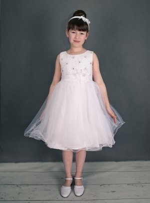 Robe communion fille blanche