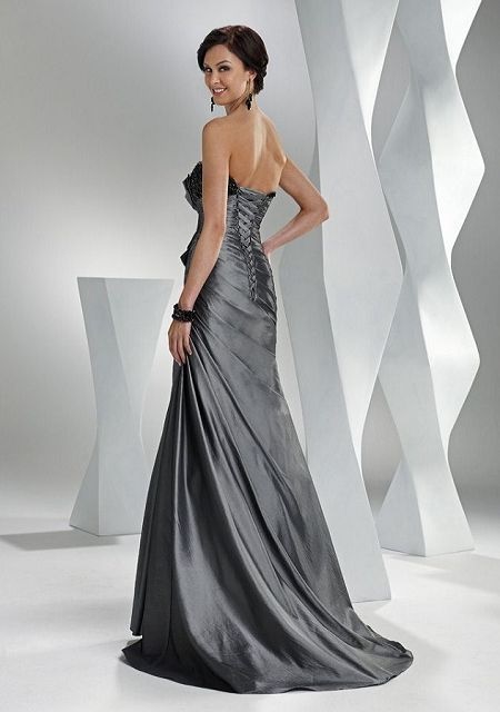 Robe de bal grise