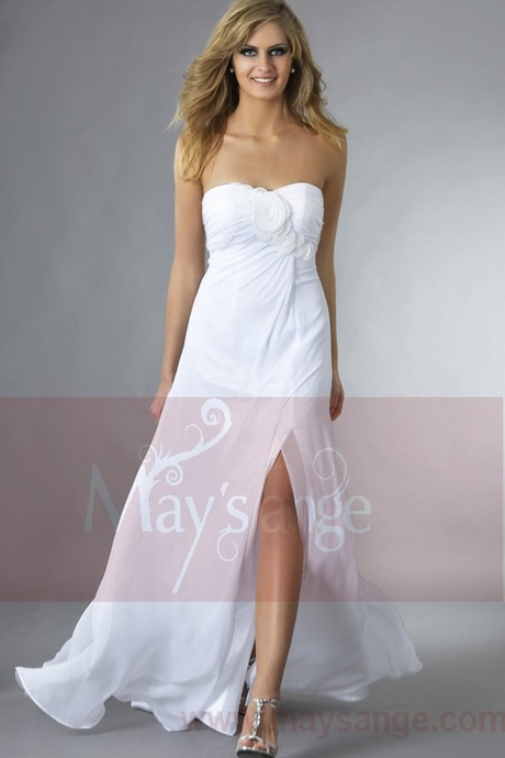 Robe de bal longue blanche