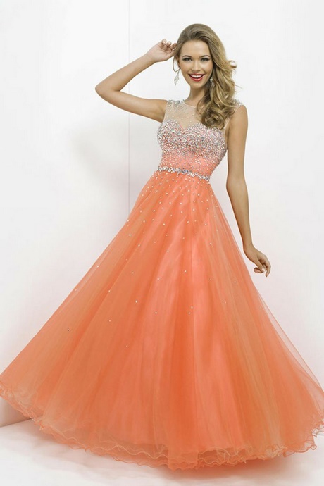 Robe de bal orange