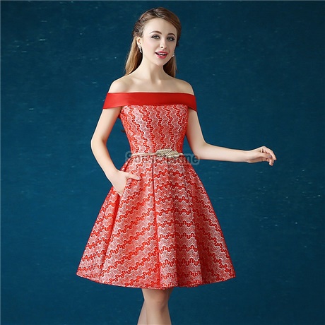 Robe de cocktail rouge pour mariage