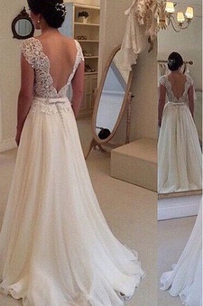 Robe de mariée simple en dentelle