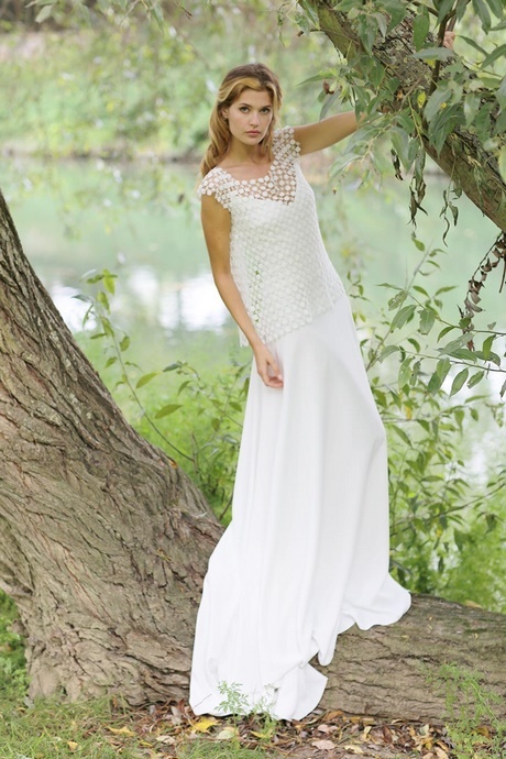 Robe de mariée simple en dentelle