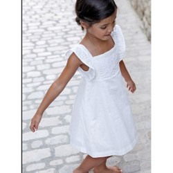 Robe fille blanche communion