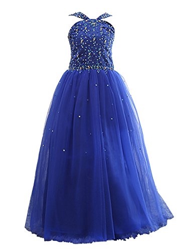 Robe fille mariage bleu