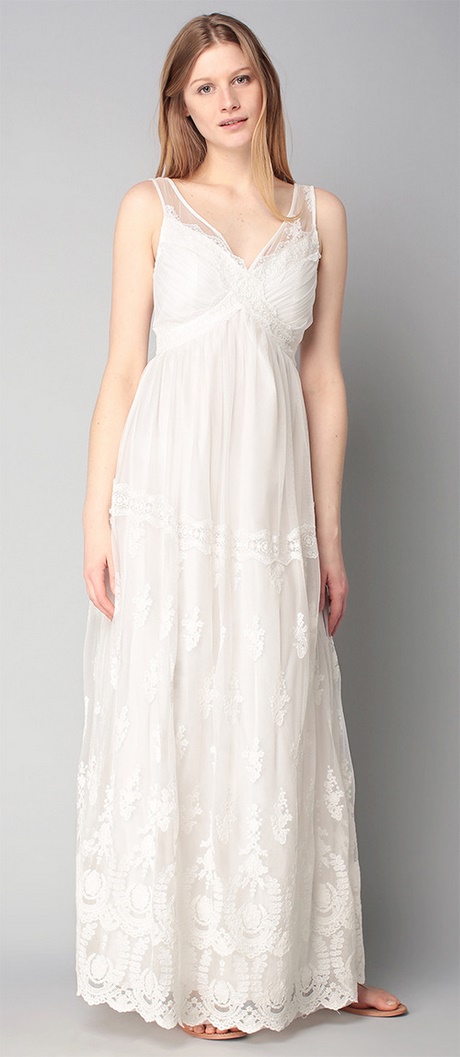 Robe longue blanche ete