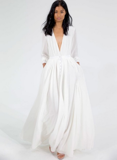 Robe longue boheme blanche