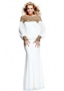 Robe longue manche longue blanche