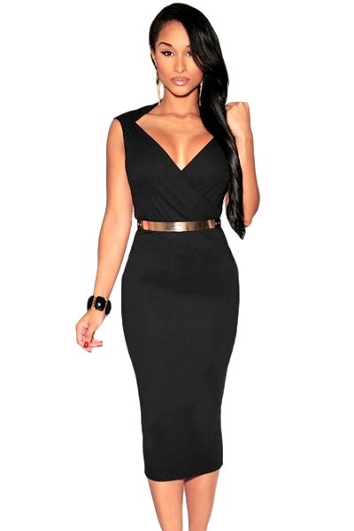 Robe mi longue noir