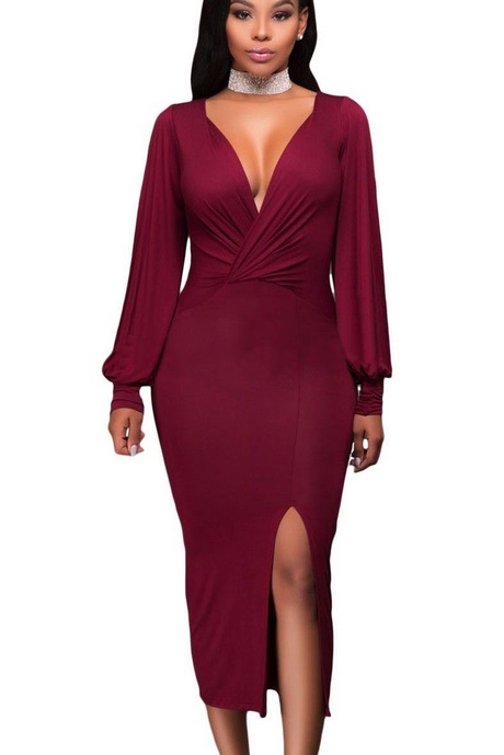 Robe midi manche longue