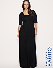 Robe noir simple manche longue