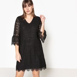 Robe noire droite mi longue