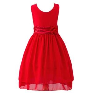 Robe rouge ceremonie fille