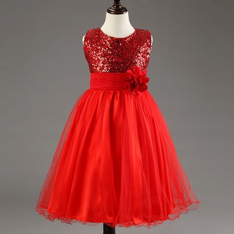 Robe rouge ceremonie fille