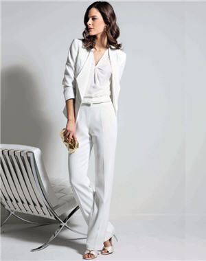 Ensemble tailleur blanc femme