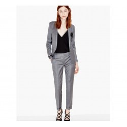 Pantalon costume femme gris