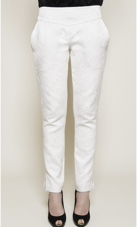 Pantalon tailleur blanc