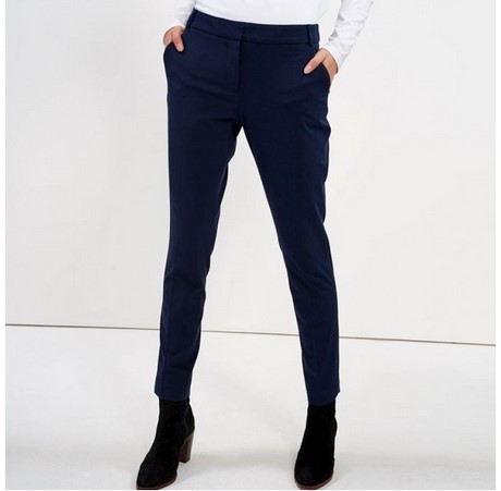 Pantalon tailleur bleu marine femme
