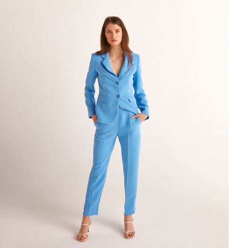 Pantalon tailleur bleu