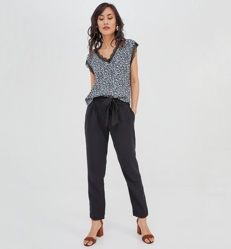 Pantalon tailleur femme noir