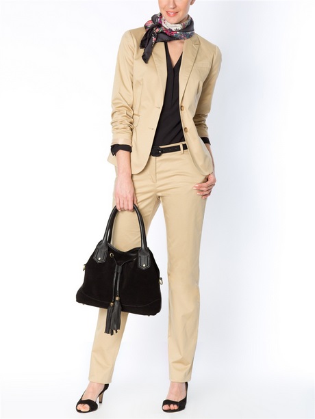 Tailleur beige femme