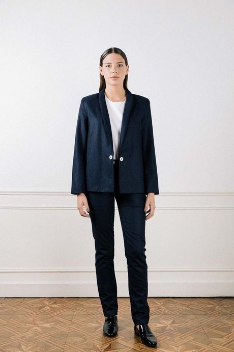 Tailleur bleu marine femme