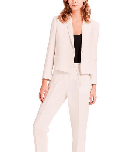 Tailleur ecru femme