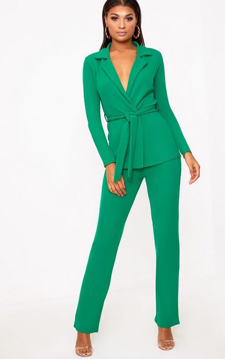 Tailleur femme vert