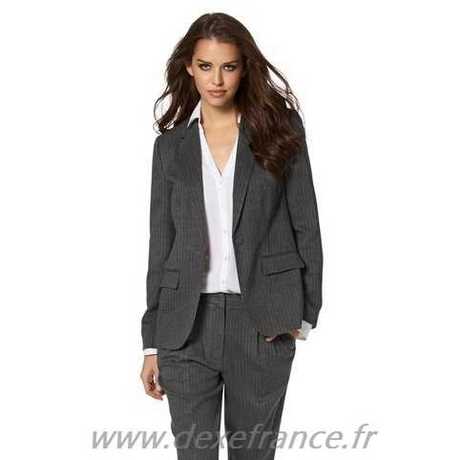 Tailleur rayé femme