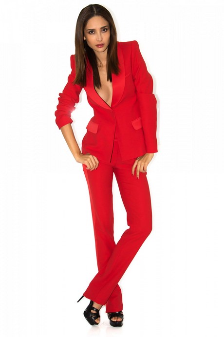 Tailleur rouge femme