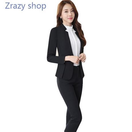 Tailleur veste pantalon noir femme